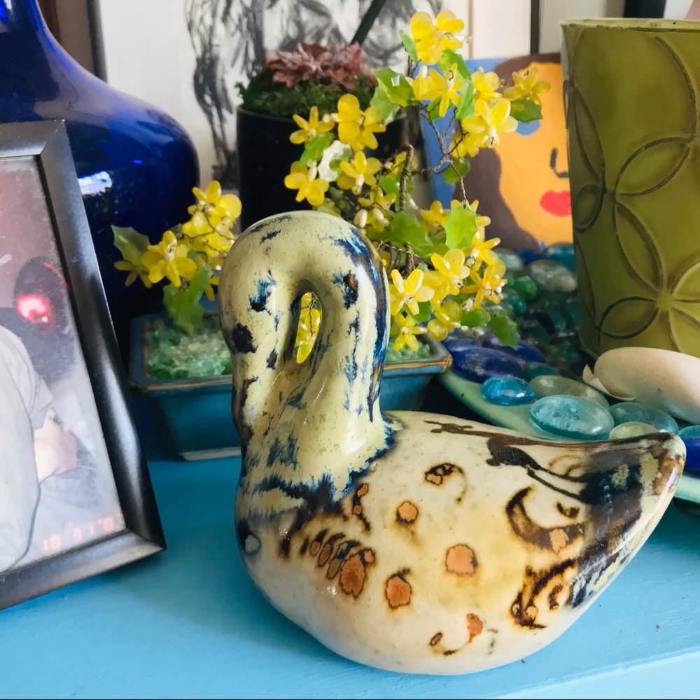 TONALA Mexican Pottery Swan